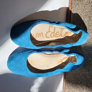 Sam Edelman Fritz suede ballet slipper slides.